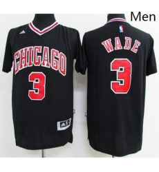 Chicago Bulls 3 Dwyane Wade Black Short Sleeve Stitched NBA Jerseyy Chicago Bulls 3 Dwyane Wade Black Short Sleeve Stitched NBA Jerseyy
