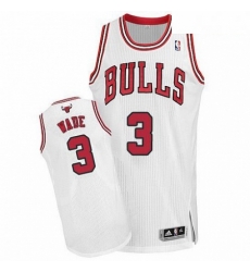 Chicago Bulls 3 Dwyane Wade White Stitched NBA Jerse Chicago Bulls 3 Dwyane Wade White Stitched NBA Jerse