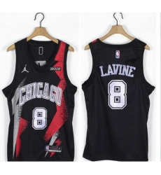 Men Bulls 8 Zach LaVine Black Jordan Brand Swingman Jersey Men Bulls 8 Zach LaVine Black Jordan Brand Swingman Jersey