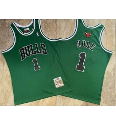 Men Chicago Bulls 1 Derrick Rose Green 2008 09 Hardwood Classics Jersey Men Chicago Bulls 1 Derrick Rose Green 2008 09 Hardwood Classics Jersey