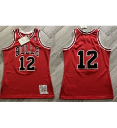 Men Chicago Bulls 12 Michael Jordan 1990 Red Mitchell 26 Ness Throwback Stitched Jersey Men Chicago Bulls 12 Michael Jordan 1990 Red Mitchell 26 Ness Throwback Stitched Jersey