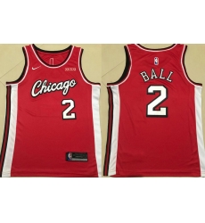 Men Chicago Bulls 2 Lonzo Ball 75th Anniversary Red Edition Swingman Stitched Basketball Jersey Men Chicago Bulls 2 Lonzo Ball 75th Anniversary Red Edition Swingman Stitched Basketball Jersey