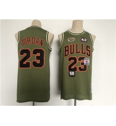 Men Chicago Bulls 23 Michael Jordan Green Military Flight Patchs Stitched Basketball Jersey Men Chicago Bulls 23 Michael Jordan Green Military Flight Patchs Stitched Basketball Jersey