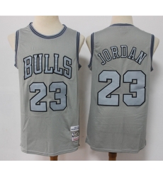 Men Chicago Bulls 23 Michael Jordan Grey Throwback Stitched Basketball Jersey Men Chicago Bulls 23 Michael Jordan Grey Throwback Stitched Basketball Jersey