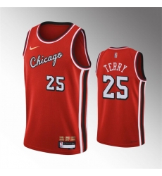Men Chicago Bulls 25 Dalen Terry Red 75th Anniversary Stitched Basketball Jersey Men Chicago Bulls 25 Dalen Terry Red 75th Anniversary Stitched Basketball Jersey