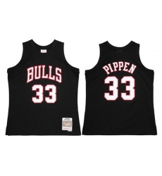 Men Chicago Bulls 33 Scottie Pippen Black 97 98 Mitchell 26 Ness Swingman Stitched Jersey Men Chicago Bulls 33 Scottie Pippen Black 97 98 Mitchell 26 Ness Swingman Stitched Jersey