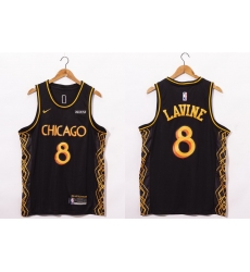 Men Chicago Bulls 8 Zach LaVine NEW Black Nike 2021 Swingman City Edition Jersey Men Chicago Bulls 8 Zach LaVine NEW Black Nike 2021 Swingman City Edition Jersey