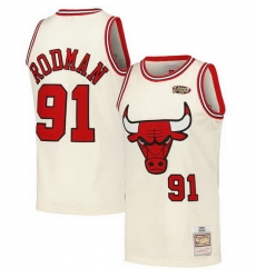 Men Chicago Bulls 91 Dennis Rodman White Stitched Basketball Jersey Men Chicago Bulls 91 Dennis Rodman White Stitched Basketball Jersey