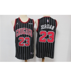 Men Jordan Brand Chicago Bulls Michael Jordan 23 Black Strips Swingman Jersey Men Jordan Brand Chicago Bulls Michael Jordan 23 Black Strips Swingman Jersey