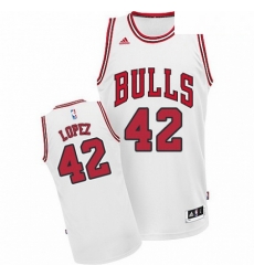 Mens Adidas Chicago Bulls 42 Robin Lopez Swingman White Home NBA Jersey Mens Adidas Chicago Bulls 42 Robin Lopez Swingman White Home NBA Jersey