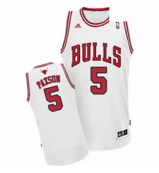 Mens Adidas Chicago Bulls 5 John Paxson Swingman White Home NBA Jersey Mens Adidas Chicago Bulls 5 John Paxson Swingman White Home NBA Jersey