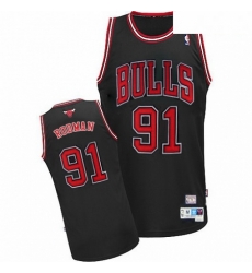 Mens Adidas Chicago Bulls 91 Dennis Rodman Authentic Black Throwback NBA Jersey Mens Adidas Chicago Bulls 91 Dennis Rodman Authentic Black Throwback NBA Jersey