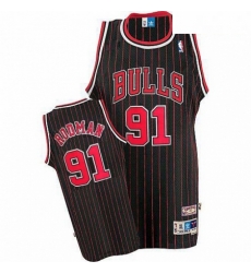 Mens Adidas Chicago Bulls 91 Dennis Rodman Authentic BlackRed Strip Throwback NBA Jersey Mens Adidas Chicago Bulls 91 Dennis Rodman Authentic BlackRed Strip Throwback NBA Jersey