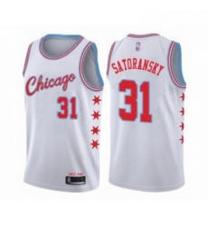 Mens Chicago Bulls 31 Tomas Satoransky Authentic White Basketball Jersey City Edition Mens Chicago Bulls 31 Tomas Satoransky Authentic White Basketball Jersey City Edition