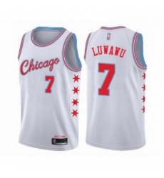 Mens Chicago Bulls 7 Timothe Luwawu Authentic White Basketball Jersey City Edition Mens Chicago Bulls 7 Timothe Luwawu Authentic White Basketball Jersey City Edition