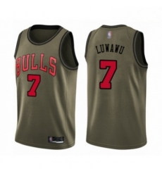 Mens Chicago Bulls 7 Timothe Luwawu Swingman Green Salute to Service Basketball Jersey Mens Chicago Bulls 7 Timothe Luwawu Swingman Green Salute to Service Basketball Jersey