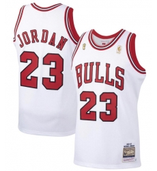 Men's Mitchell & Ness Michael Jordan White Chicago Bulls 1996-97 Hardwood Classics Authentic Player Jersey Men's Mitchell & Ness Michael Jordan White Chicago Bulls 1996-97 Hardwood Classics Authentic Player Jersey