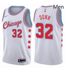 Mens Nike Chicago Bulls 32 Kris Dunn Swingman White NBA Jersey City Edition Mens Nike Chicago Bulls 32 Kris Dunn Swingman White NBA Jersey City Edition