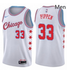 Mens Nike Chicago Bulls 33 Scottie Pippen Swingman White NBA Jersey City Edition Mens Nike Chicago Bulls 33 Scottie Pippen Swingman White NBA Jersey City Edition
