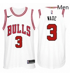 Nike NBA Chicago Bulls 3 Dwyane Wade Jersey 2017 18 New Season White Jersey Nike NBA Chicago Bulls 3 Dwyane Wade Jersey 2017 18 New Season White Jersey