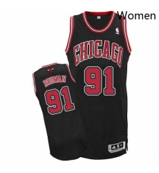 Womens Adidas Chicago Bulls 91 Dennis Rodman Authentic Black Alternate NBA Jersey Womens Adidas Chicago Bulls 91 Dennis Rodman Authentic Black Alternate NBA Jersey