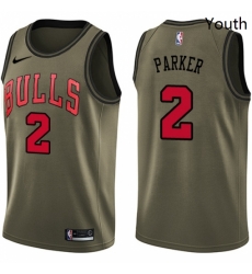 Youth Nike Chicago Bulls 2 Jabari Parker Swingman Green Salute to Service NBA Jersey Youth Nike Chicago Bulls 2 Jabari Parker Swingman Green Salute to Service NBA Jersey
