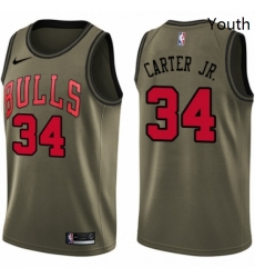 Youth Nike Chicago Bulls 34 Wendell Carter Jr Swingman Green Salute to Service NBA Jersey Youth Nike Chicago Bulls 34 Wendell Carter Jr Swingman Green Salute to Service NBA Jersey