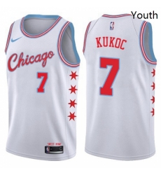 Youth Nike Chicago Bulls 7 Toni Kukoc Swingman White NBA Jersey City Edition Youth Nike Chicago Bulls 7 Toni Kukoc Swingman White NBA Jersey City Edition