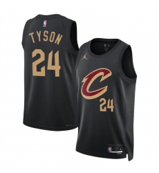Men Cleveland Cavaliers 24 Jaylon Tyson Black 2024 Draft Statement Edition Stitched Jersey Men Cleveland Cavaliers 24 Jaylon Tyson Black 2024 Draft Statement Edition Stitched Jersey