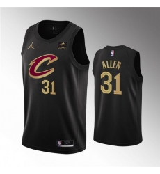 Men Cleveland Cavaliers 31 Jarrett Allen Black Statement Edition Stitched Basketball Jersey Men Cleveland Cavaliers 31 Jarrett Allen Black Statement Edition Stitched Basketball Jersey
