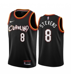 Men Nike Cleveland Cavaliers 8 Lamar Stevens Black NBA Swingman 2020 21 City Edition Jersey Men Nike Cleveland Cavaliers 8 Lamar Stevens Black NBA Swingman 2020 21 City Edition Jersey