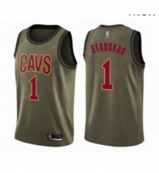 Mens Cleveland Cavaliers 1 Nik Stauskas Swingman Green Salute to Service Basketball Jersey Mens Cleveland Cavaliers 1 Nik Stauskas Swingman Green Salute to Service Basketball Jersey