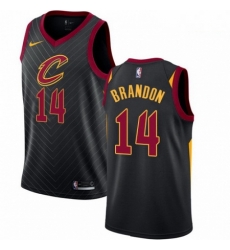 Mens Nike Cleveland Cavaliers 14 Terrell Brandon Authentic Black Alternate NBA Jersey Statement Edition Mens Nike Cleveland Cavaliers 14 Terrell Brandon Authentic Black Alternate NBA Jersey Statement Edition