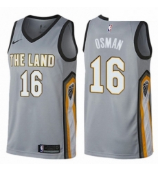 Mens Nike Cleveland Cavaliers 16 Cedi Osman Swingman Gray NBA Jersey City Edition Mens Nike Cleveland Cavaliers 16 Cedi Osman Swingman Gray NBA Jersey City Edition