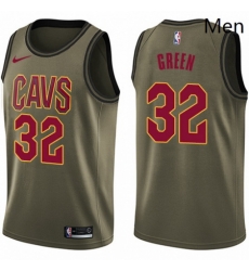 Mens Nike Cleveland Cavaliers 32 Jeff Green Swingman Green Salute to Service NBA Jersey Mens Nike Cleveland Cavaliers 32 Jeff Green Swingman Green Salute to Service NBA Jersey