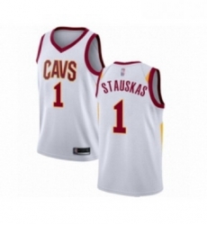 Womens Cleveland Cavaliers 1 Nik Stauskas Authentic White Basketball Jersey Association Edition Womens Cleveland Cavaliers 1 Nik Stauskas Authentic White Basketball Jersey Association Edition