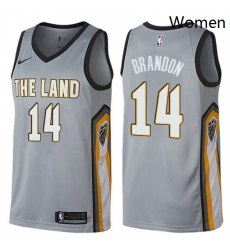 Womens Nike Cleveland Cavaliers 14 Terrell Brandon Swingman Gray NBA Jersey City Edition Womens Nike Cleveland Cavaliers 14 Terrell Brandon Swingman Gray NBA Jersey City Edition