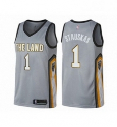 Youth Cleveland Cavaliers 1 Nik Stauskas Swingman Gray Basketball Jersey City Edition Youth Cleveland Cavaliers 1 Nik Stauskas Swingman Gray Basketball Jersey City Edition