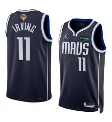 Men Dallas Mavericks 11 Kyrie Irving Navy 2024 Finals Statement Edition Stitched Basketball Jersey Men Dallas Mavericks 11 Kyrie Irving Navy 2024 Finals Statement Edition Stitched Basketball Jersey