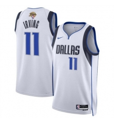 Men Dallas Mavericks 11 Kyrie Irving White 2024 Finals Association Edition Stitched Basketball Jersey Men Dallas Mavericks 11 Kyrie Irving White 2024 Finals Association Edition Stitched Basketball Jersey