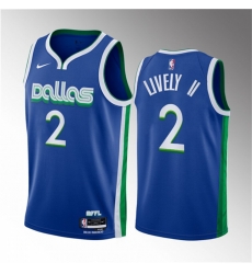 Men Dallas Mavericks 2 Dereck Lively II Blue 2023 Draft City Edition Stitched Basketball Jersey Men Dallas Mavericks 2 Dereck Lively II Blue 2023 Draft City Edition Stitched Basketball Jersey