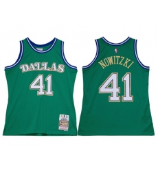 Men Dallas Mavericks 41 Dirk Nowitzki Green Stitched Jersey Men Dallas Mavericks 41 Dirk Nowitzki Green Stitched Jersey