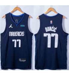 Men Dallas Mavericks 77 Luka Doncic 75th Anniversary Navy Stitched Basketball Jersey Men Dallas Mavericks 77 Luka Doncic 75th Anniversary Navy Stitched Basketball Jersey