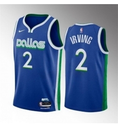 Men's Dallas Mavericks #2 Kyrie Irving Blue City Edition Stitched Basketball Jersey Men's Dallas Mavericks #2 Kyrie Irving Blue City Edition Stitched Basketball Jersey