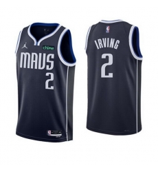 Men's Dallas Mavericks #2 Kyrie Irving Navy Statement Edition Stitched Basketball Jersey Men's Dallas Mavericks #2 Kyrie Irving Navy Statement Edition Stitched Basketball Jersey