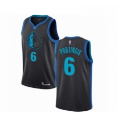 Mens Dallas Mavericks 6 Kristaps Porzingis Authentic Charcoal Basketball Jersey City Edition Mens Dallas Mavericks 6 Kristaps Porzingis Authentic Charcoal Basketball Jersey City Edition
