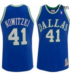 Mens Mitchell and Ness Dallas Mavericks 41 Dirk Nowitzki Authentic Blue Throwback NBA Jersey Mens Mitchell and Ness Dallas Mavericks 41 Dirk Nowitzki Authentic Blue Throwback NBA Jersey