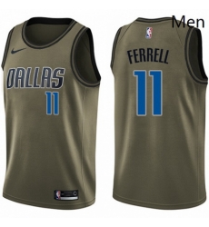 Mens Nike Dallas Mavericks 11 Yogi Ferrell Swingman Green Salute to Service NBA Jersey Mens Nike Dallas Mavericks 11 Yogi Ferrell Swingman Green Salute to Service NBA Jersey