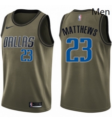 Mens Nike Dallas Mavericks 23 Wesley Matthews Swingman Green Salute to Service NBA Jersey Mens Nike Dallas Mavericks 23 Wesley Matthews Swingman Green Salute to Service NBA Jersey