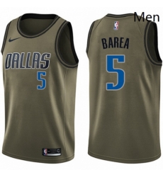 Mens Nike Dallas Mavericks 5 Jose Juan Barea Swingman Green Salute to Service NBA Jersey Mens Nike Dallas Mavericks 5 Jose Juan Barea Swingman Green Salute to Service NBA Jersey